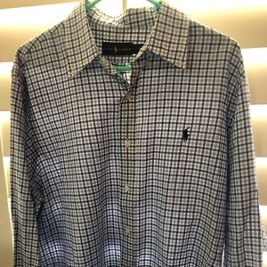 Men’s long sleeve button up polo size XL